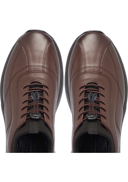 Kahve Hakiki Deri Erkek Sneaker - E24S1AY57099-A24 fırsatları