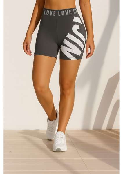 Yüksek Bel Kadın Spor Şortu Esnek Şekillendirici Karın Toparlıyıcı Nefes Alabilir Spor Şort modelleri