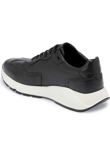 Siyah Hakiki Deri Erkek Sneaker - E24S1AY56975-A43