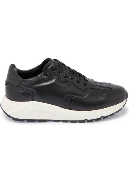 Siyah Hakiki Deri Erkek Sneaker - E24S1AY56975-A43 fiyatları