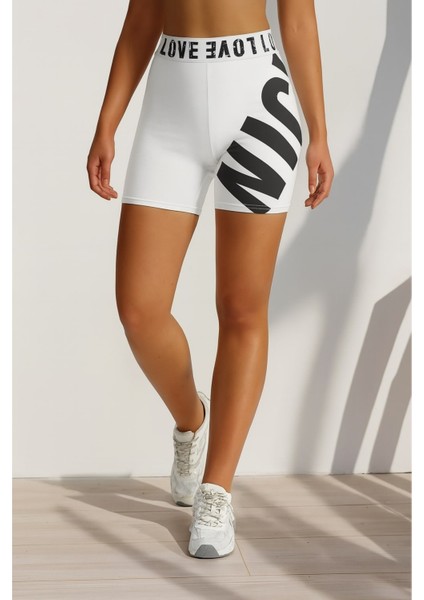 Yüksek Bel Kadın Spor Şortu Esnek Şekillendirici Karın Toparlıyıcı Nefes Alabilir Spor Şort modelleri