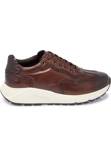 Kahve Hakiki Deri Erkek Sneaker - E24S1AY56975-V94 fiyatları