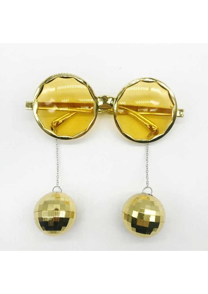 Gold Renkli Disko Toplu Küpeli Parti Gözlüğü modelleri