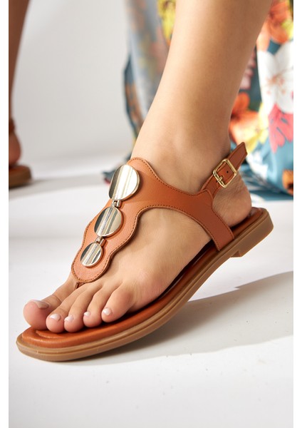 Hakiki Deri Rasha Taba Tokalı Parmak Arası Kadın Sandalet fiyatları