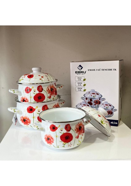 Emaye 3 Lü Tencere Set fiyatları