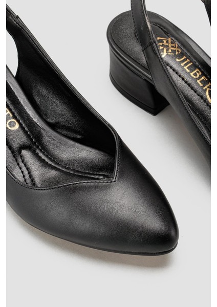 Henrietta Siyah Sivri Burun Alçak Topuk Sandalet fırsatları