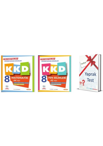 8.sınıf Kurmay Kkd Matematik + Kkd Fen Bilimleri + Yaprak Test Hediye