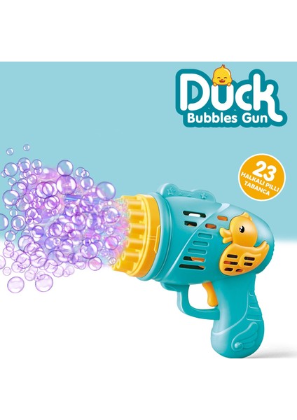 Duck Çok Delikli Pilli Köpük Atan Tabanca Oyuncağı 23 Delikli Bubble Gun modelleri