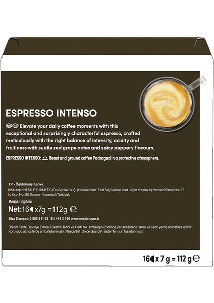 Dolce Gusto Coffee Espresso Intenso 16 Kapsül x 3 Paket modelleri
