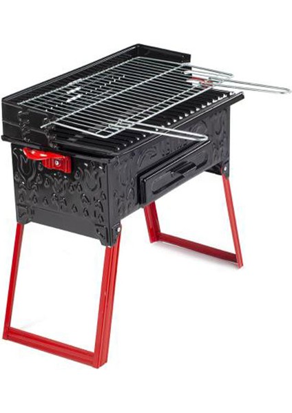 C-09 Ayaklı Pervazlı Yağdanlıklı Mangal 28*43CM