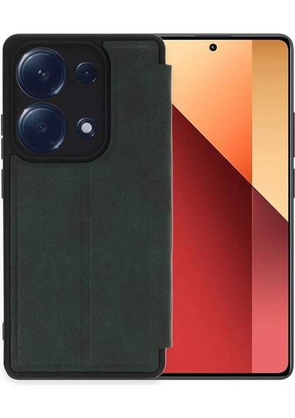 Xiaomi Redmi Note 13 Pro 4g Kılıf Flip Cover - Koyu Yeşil Arbkd fiyatları