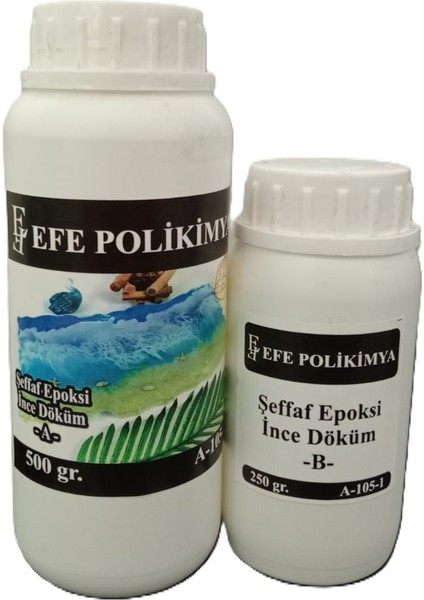 Şeffaf Epoksi Ince Döküm A-105-1 750GR