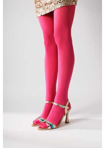 Manya Altın Çapraz Bantlı Topuklu Sandalet modelleri