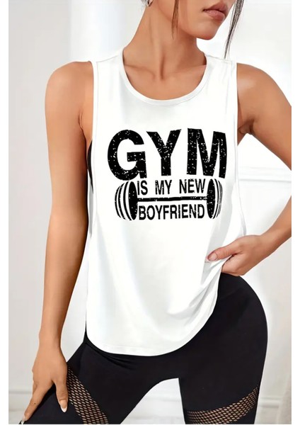 Kadın Gym Baskılı Nefes Alabilen Fitness Yoga Koşu Kolsuz Spor Atlet fırsatları