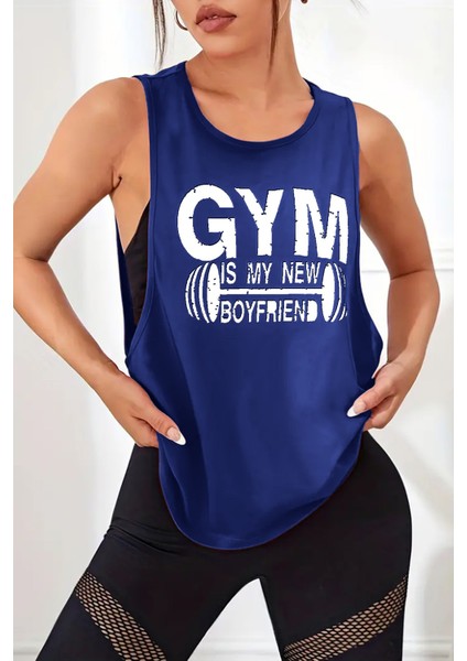 Kadın Gym Baskılı Nefes Alabilen Fitness Yoga Koşu Kolsuz Spor Atlet modelleri