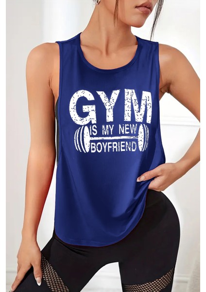 Kadın Gym Baskılı Nefes Alabilen Fitness Yoga Koşu Kolsuz Spor Atlet fırsatları