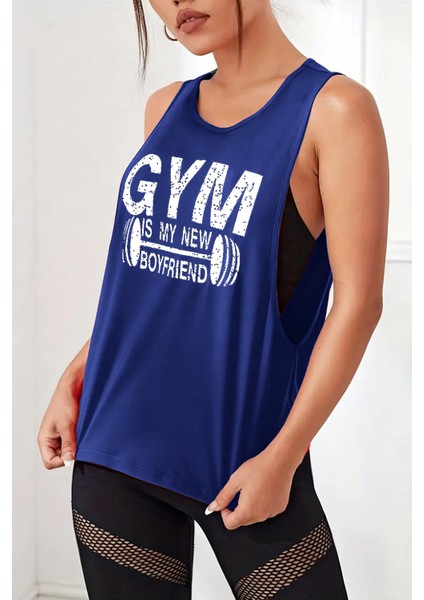 Kadın Gym Baskılı Nefes Alabilen Fitness Yoga Koşu Kolsuz Spor Atlet indirimleri