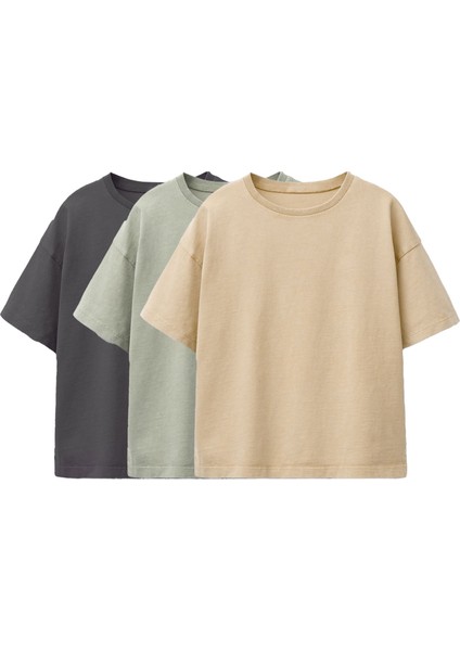 Unisex Basic Kısa Kollu Çocuk T-Shirt fiyatları