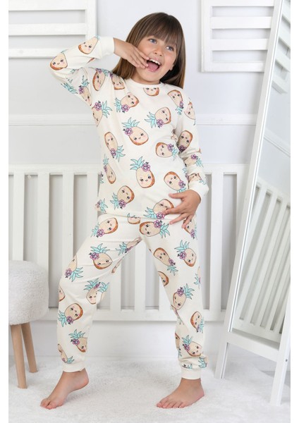 Cute Ananas Desenli Kız Çocuk Pijama Takımı indirimleri
