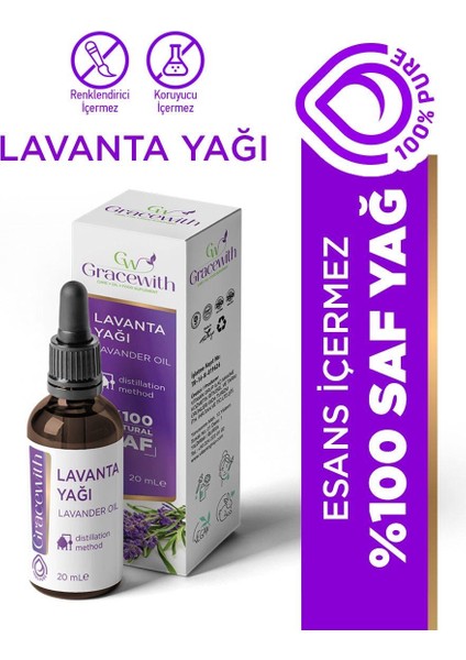 %100 Saf ve Doğal Lavanta Yağı 20 ml
