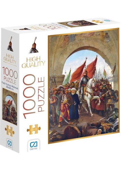 Fatih Sultan Mehmet 1000 Parça 2,2mm Kalınlık 48X68CM Profesyonel Hobi Puzzle Yapboz Serisi