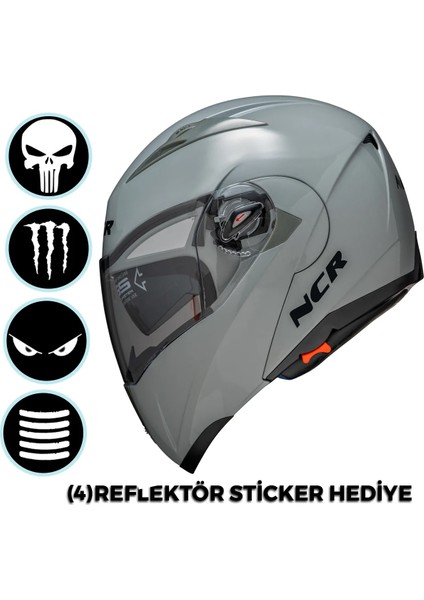 Çene Açılır Kask Vizörlü Açık Nardo Ece Belgeli