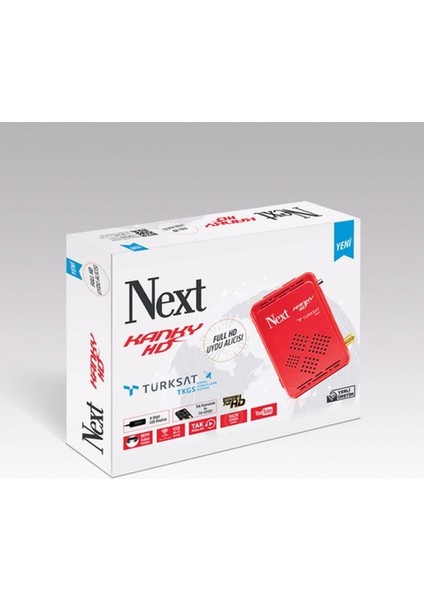 Next Kanky Tgks'li Mpeg4 Hd Tak Kullan Uydu Alıcısı