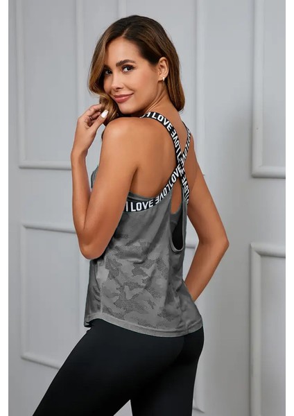 Kadın Nefes Alabilen Hafif Hızlı Kuruyan Yoga Fitness Lastik Askılı Spor Atlet fırsatları