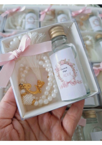 Bebek Mevlit Hediyelik Plastik Tesbih Kolonya 25 Adet