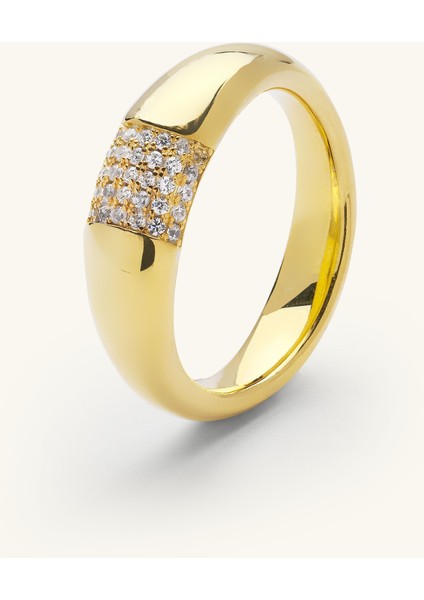 Bombeli Yüzük Zirkon Taşlı