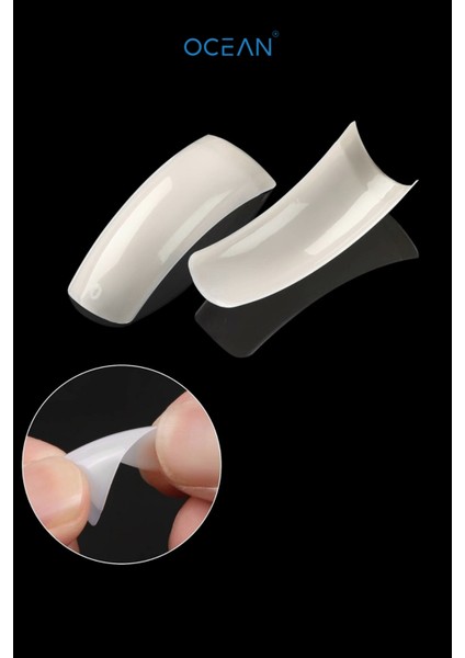 Yarım Ay Tips 200'lü Protez Tırnak Tek Numara Kemik Tips indirimleri