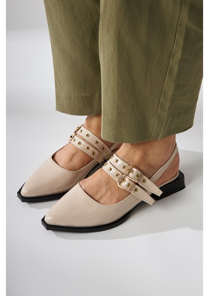 Siran Bej Rugan Çift Bantlı Kadın Sandalet fiyatları