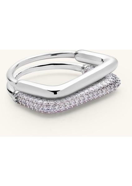 2'li Kombin Yüzük Seti Zirkon Taşlı