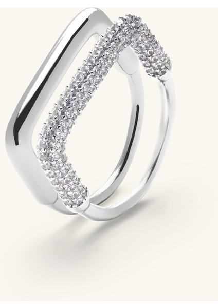 2'li Kombin Yüzük Seti Zirkon Taşlı modelleri