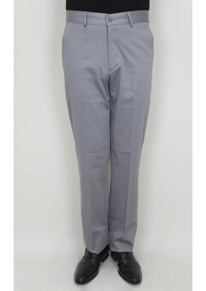 Erkek Klasik Kesim Rahat Kalıp Yandan Cepli Boru Paça Pamuklu-Likralıpantolon