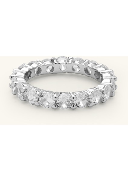 3mm Oval Kesim Zirkon Taşlı Tamtur Yüzük