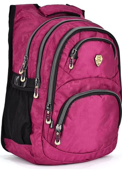 1550-2226 Unisex Anatomik Yarasa Sırt Okul Çantası - NKT01550-MÜRDÜM-TEK Ebat