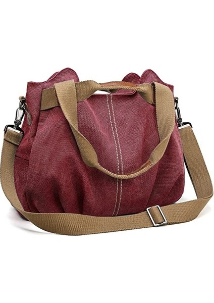 Fashion Smart Kadın Günlük Vintage Kanvas Üst Saplı Omuz Çantası (Yurt Dışından) fiyatları
