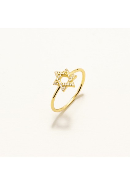 Yıldız Figürlü Yüzük Zirkon Taşlı modelleri