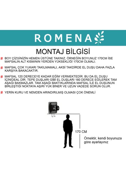 Yeni Model Askılı, Delme Yok, Yapışkanlı, Ayarlanabilir El Duşu Tutacağı, Duş Mafsalı R5011-S fırsatları