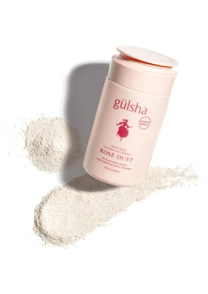 Hassas Ciltler İçin Gül Yağı ve Pembe Kil İçeren Arındırıcı Günlük Gül Tozu Temizleme Peelingi 40 ml