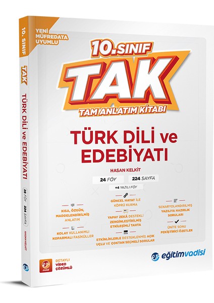 Eğitim Vadisi 2026 10. Sınıf Türk Dili ve Edebiyatı Tak Tam Anlatım Kitabı