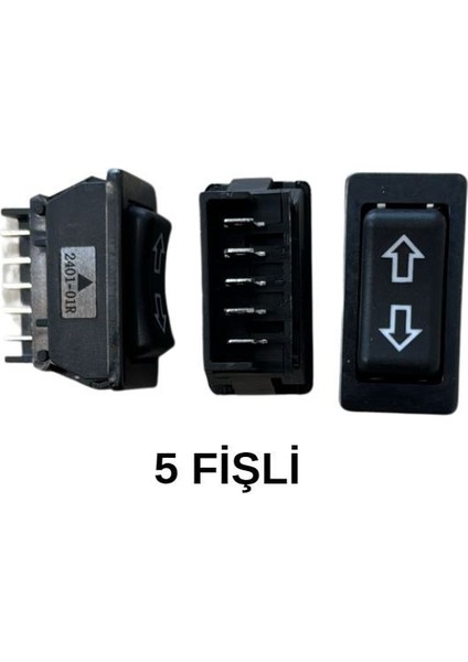 Cam Açma Düğmesi (Teklı - 5 Pın) Unıversal Oklu Tıp