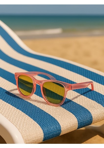 Kids Aynalı Cam Güneş Gözlüğü Pembe Çerçeve Uv 400 Korumalı Ce Belgeli fiyatları