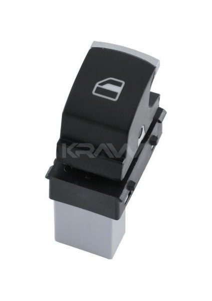 Cam Açma Düğmesi (Tekli - Krom - 3 Pin) Golf Vı Passat cc Polo Eos Caddy Tıguan Touareg Alhambra