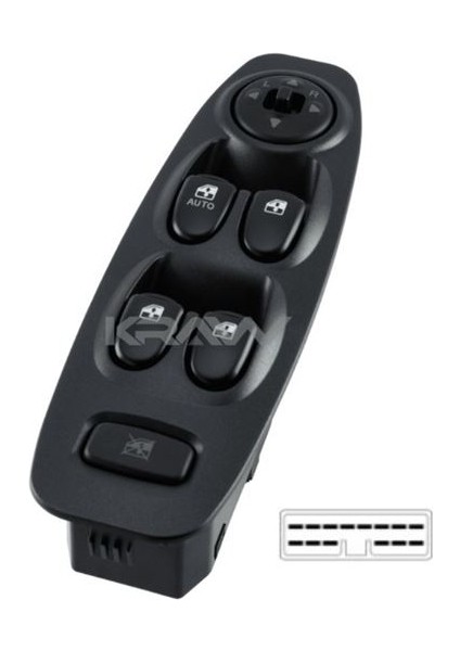 Cam Açma Düğmesi (Dörtlü - Cam Kilit Butonlu - Ayna Ayar Butonlu - 14+7=21 Pin) Accent (03-05)