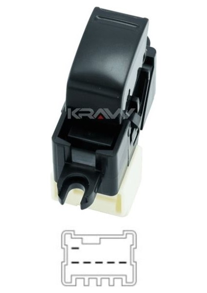 Cam Açma Düğmesi (Tekli - 6 Pin) Almera (00-08) Sentra (00-06) X-Traıl