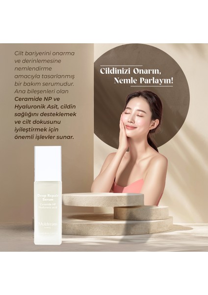 Deep Repair Serum Yoğun Onarıcı ve Nemlendirici Ceramide NP Hyaluronic Acid Serum Kore 40ml fırsatları