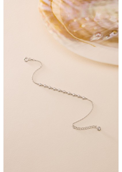 925 Ayar Gümüş Rodyum Kaplama Minik Sıralı Beyaz Zirkon Taşlı Bileklik fırsatları