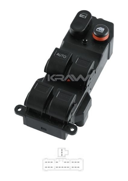 Cam Açma Düğmesi (Dörtlü - Autolu - 20+3=23PİN) Jazz Fıt (02-08) Cıty